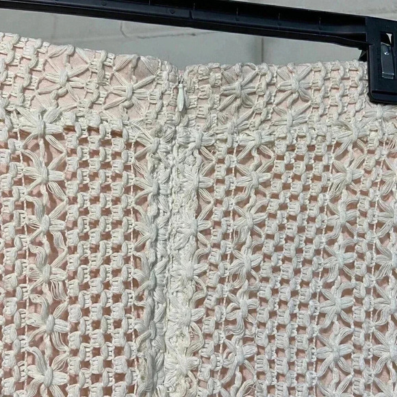 Free People All About You Pencil Skirt 2 Cream Crochet Lace Lined Sexy City Slim - Picture 9 of 12